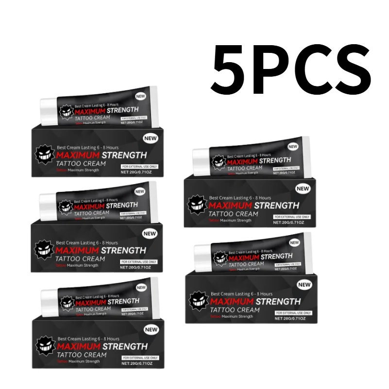 20g Maximum Strength Tattoo Cream, 6-8 Hours Long-Lasting Formula, Pre-Permanent Makeup & Piercing Skin Care