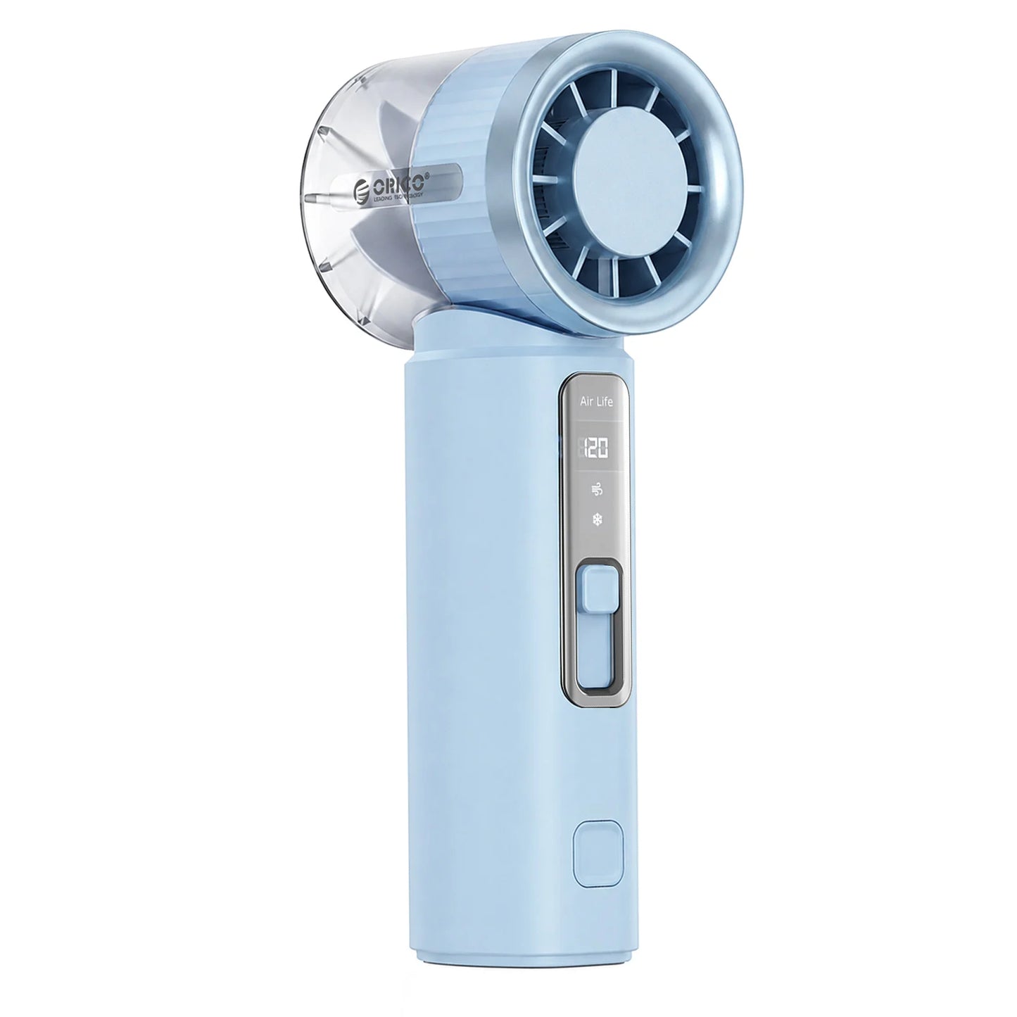 ORICO Portable Handheld Turbo Fan TEC Semiconductor Cold Cooling Mini Pocket Fan 120 Speed Digital Display Rechargeable Travel O