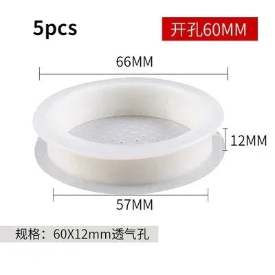 5/10pcs Air Vent Cover Plastic Round Louver Mesh Hole Plug Cabinet Grille Ventilation Systems Decorative Furniture Accessories
