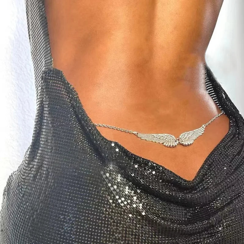 Sexy Fashion Waist Chain for Women New Charm Double Layer Wings Angel Body Chain Bikini Summer Beach Accessory Jewelry Gift
