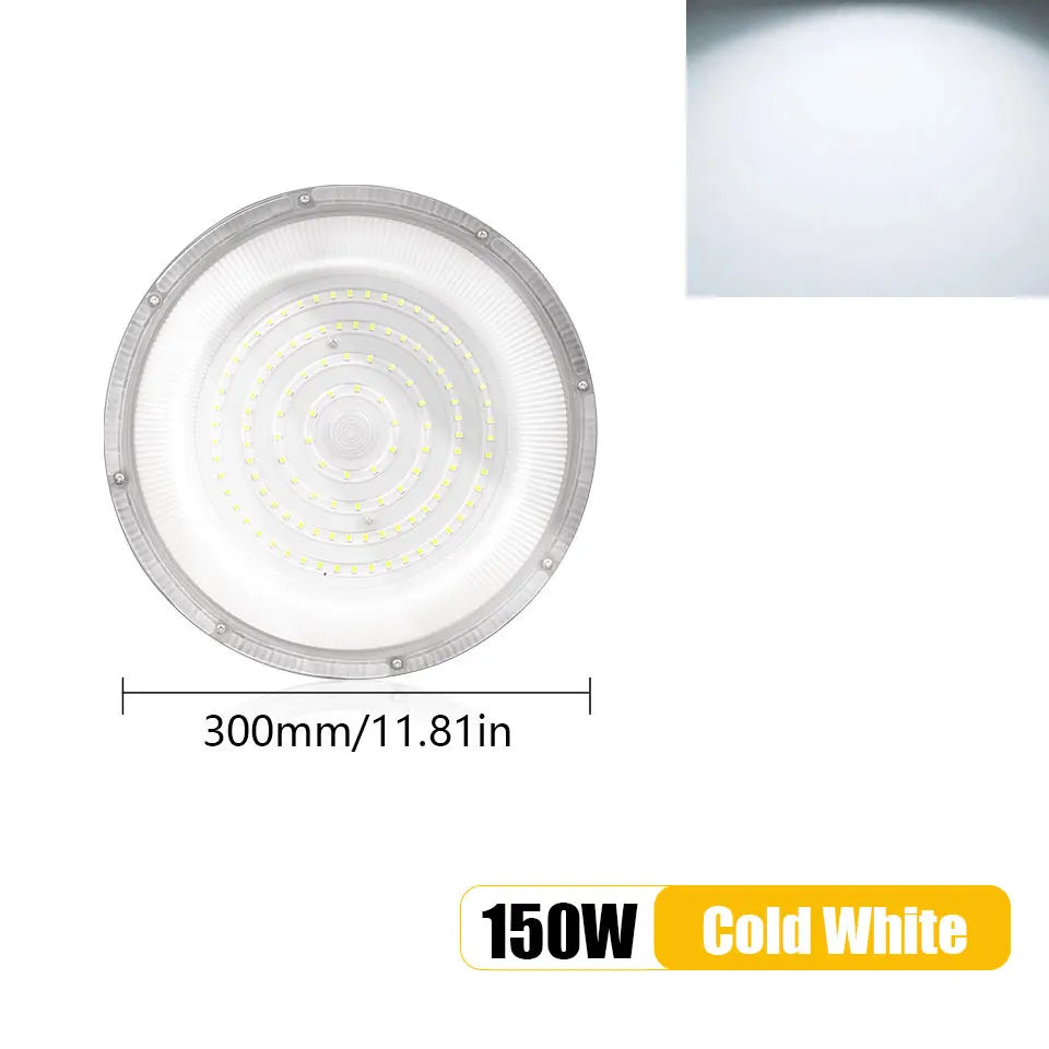 LED UFO High Bay AC85-265V 50W-600W Industrial Lighting Ceiling Light Market Warehouse Garage Gym Factory Sewing Machine Light