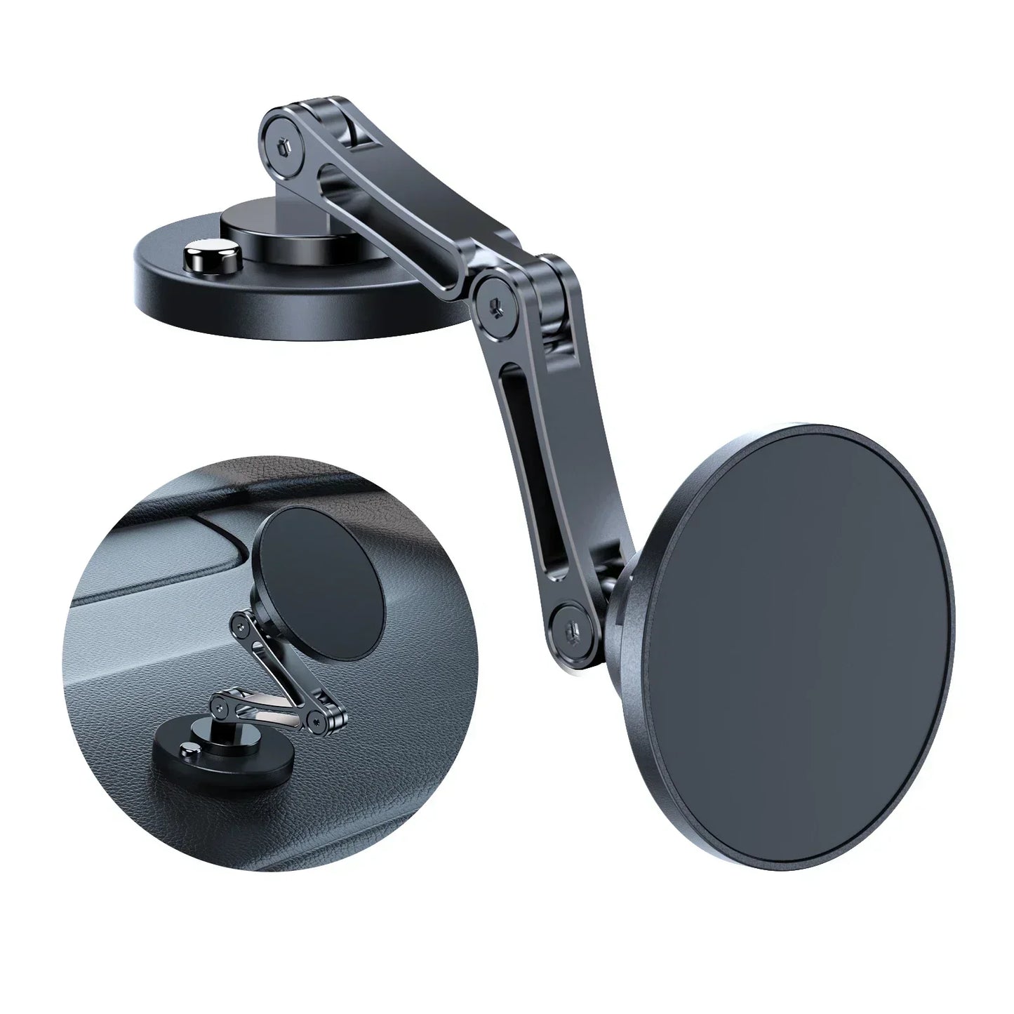15W Magnetic Car Phone Holder Mount Wireless Charger Fast Charging Rotation Magnetic Car Phone Stand for IPhone 16 15 14 13 12