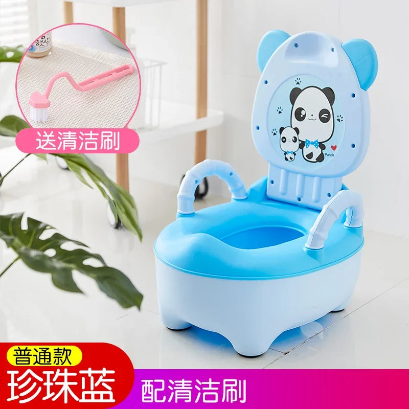 Panda Baby Potty Boys and Girls Potty Training Seat Children's Pot Urinal Infant Cute Toilet Seat WC -Free Cleaning Brush