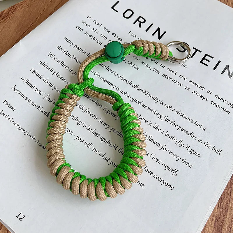Short Mobile Phone Lanyard Anti-Loss Wrist Strap Hand-Woven Keychain Car Pendant Bag Pendant Wristband
