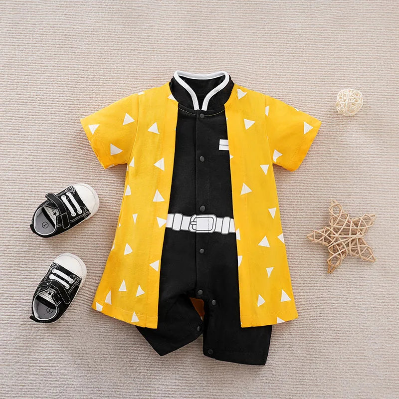 Baby Boy Clothes Toddler Vegeta Akatsuki Anime Romper Newborn Costume Summer Breathable Climbing Clothes Infant Cosplay Jumpsuit