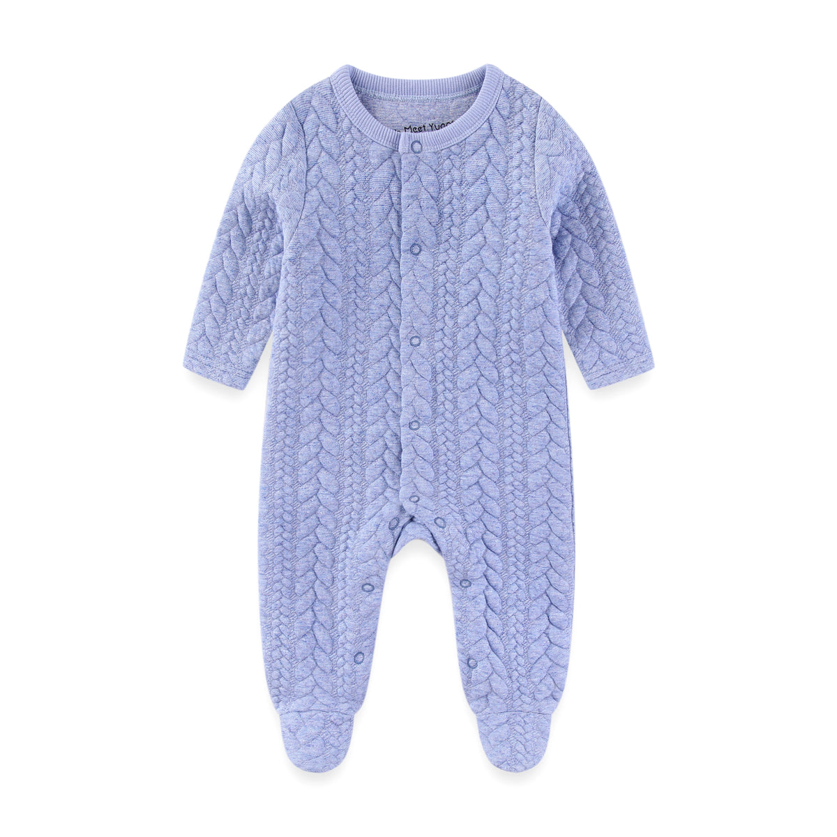 Solid Color Winter Baby Unisex Jumpsuits Warm Newborn Boy Girl Footed Rompers Infant Outfit