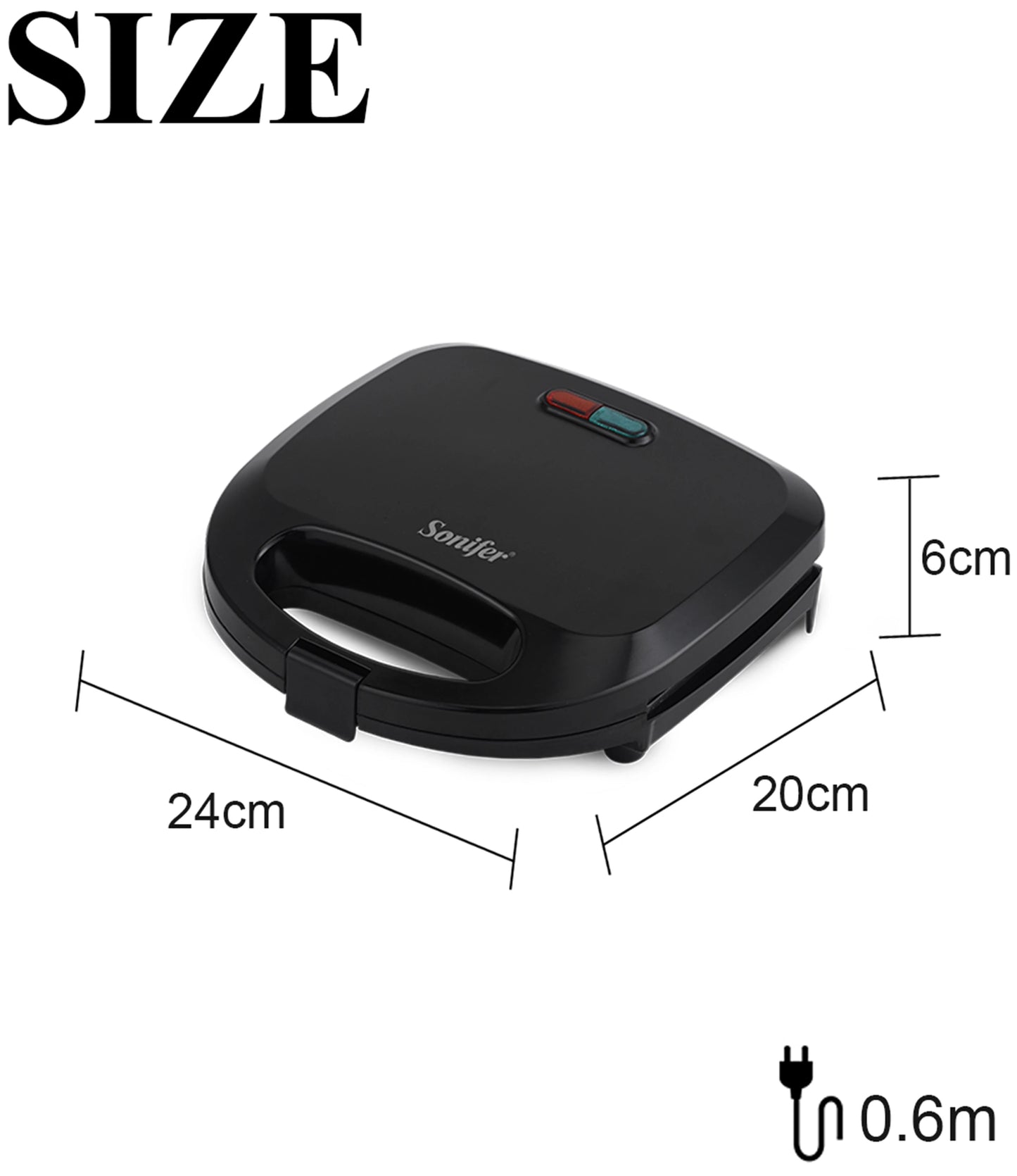 Electric Waffle Maker Panini 750W Sandwich Maker Cooking Kitchen Appliances Breakfast Waffles Machine Non-stick Iron Pan Sonifer
