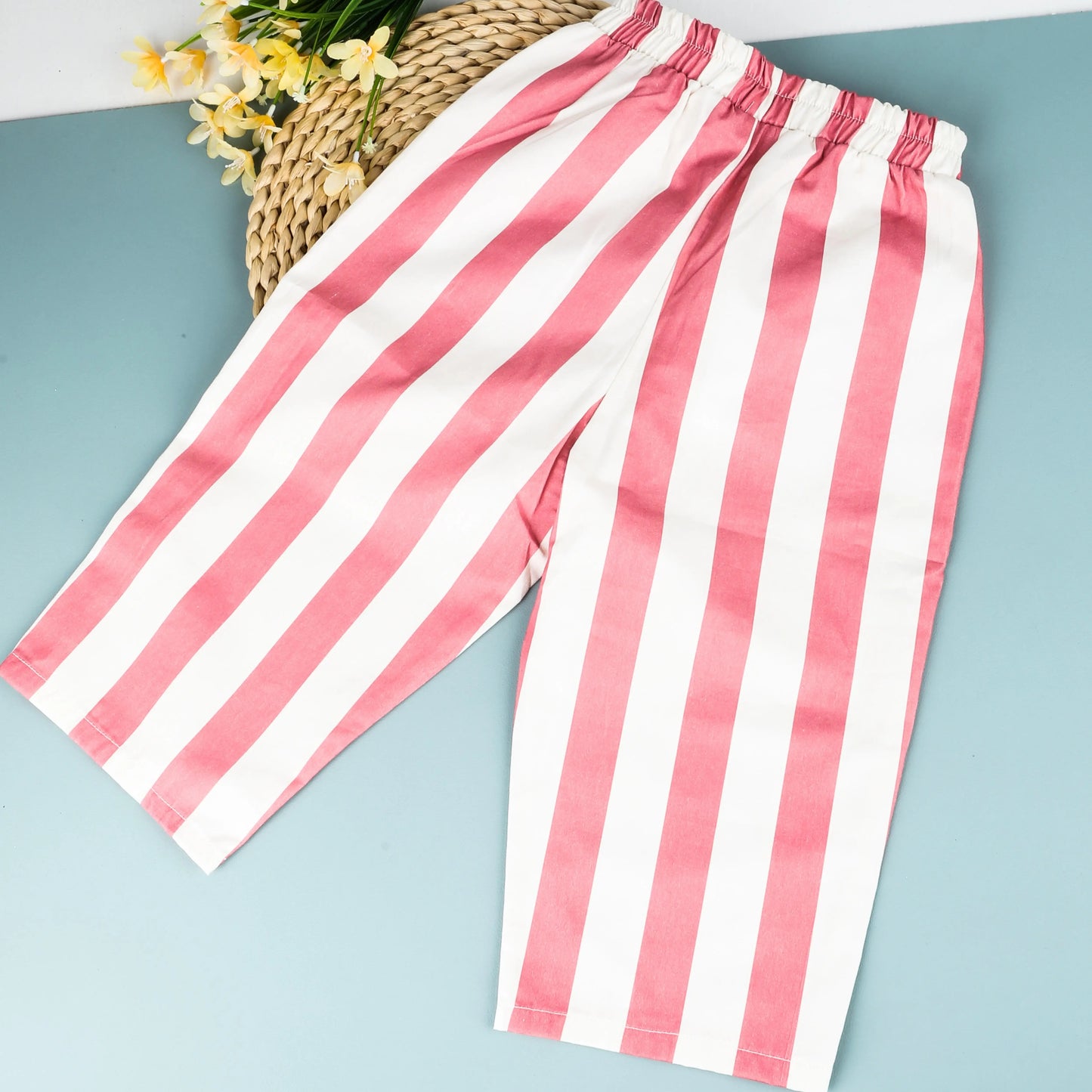 Summer Autumn New Boy Girl Children Loose Striped Casual Pants Baby Pockets Pants Kid Outdoor Cotton Trousers Toddler Costume