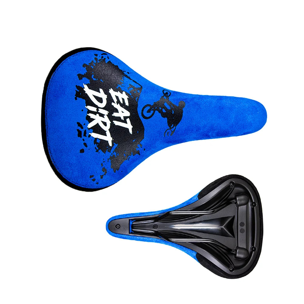 WALGUN BMX Bicycle Saddle Dirt Jump Cruiser Bike Seat with Embroidery Freestyle Racing Dowbhill Saddle MTB 265*170 Cycling Parts