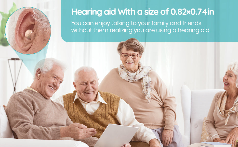 OTC Rechargeable Hearing Aid, Long Battery Life, Intelligent Noise Reduction, Excellent Comfort, Almost Invisible Hearing Aid