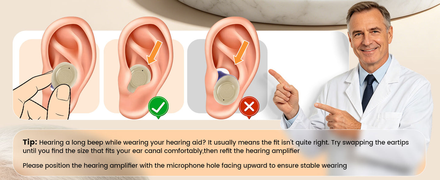OTC Rechargeable Hearing Aid, Long Battery Life, Intelligent Noise Reduction, Excellent Comfort, Almost Invisible Hearing Aid