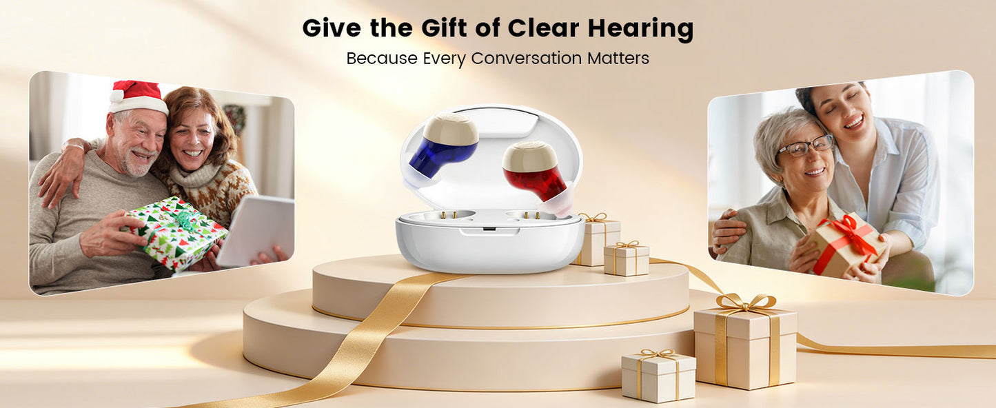 OTC Rechargeable Hearing Aid, Long Battery Life, Intelligent Noise Reduction, Excellent Comfort, Almost Invisible Hearing Aid
