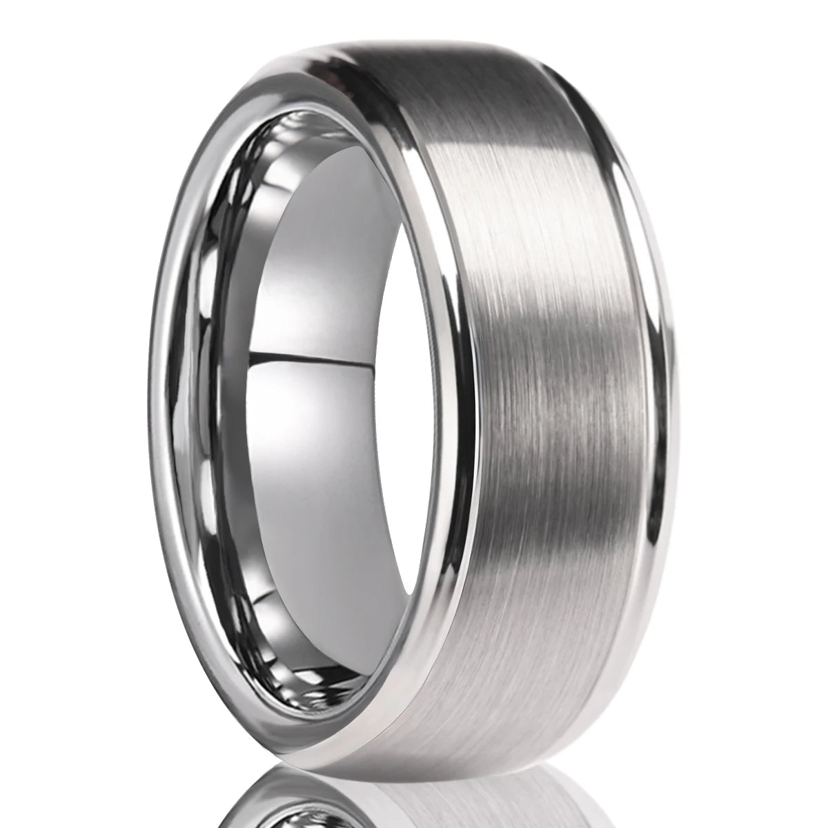 silver tungsten ring for man anillos bague homme pareja de compromiso fashion jewelry wedding bands couple engagement rings gift