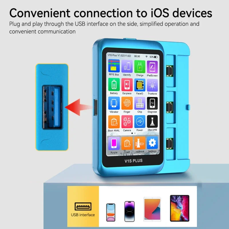 JCID V1S Plus Smart Programmer for iPhone Repair - Purple Screen & Jailbreak Functions/ 5G WiFi Cheaper Than V1S Pro