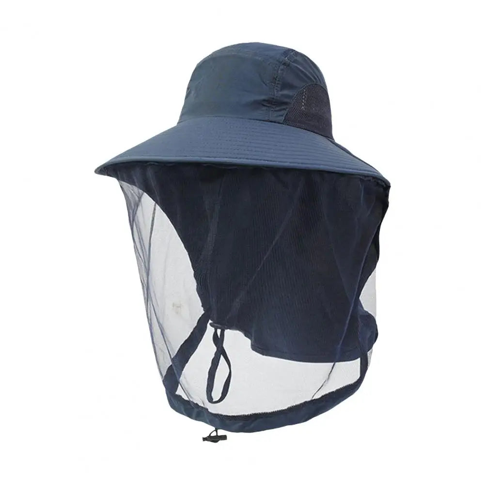 Anti-UV Sports Hat Fishing Insect Protective Cap Breathable Full-Mesh Head Net Hat Camping Hiking Hat Adjustable Unisex Hat