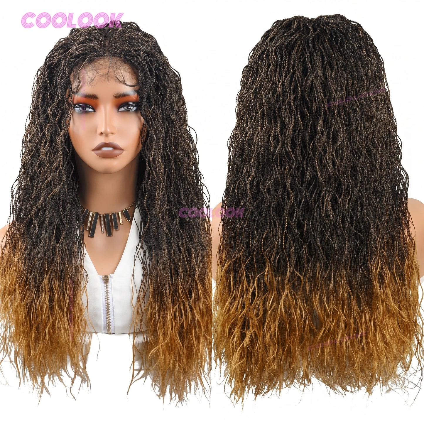 Mini Twist Braided Wig Synthetic Two Strand Twist Wig For Women Natural Looking Protective Hairstyle Lace Front Wig