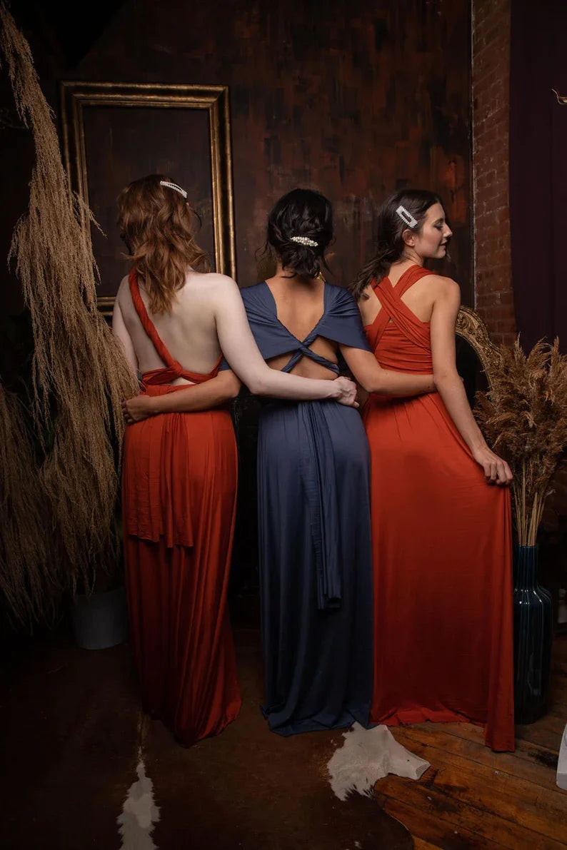 Multiway Maxi Dress Bridesmaid Dress Infinity Cocktail Dress Floor Length Bridesmaid Dress Maxi Dress for Bridesmaid Gifts
