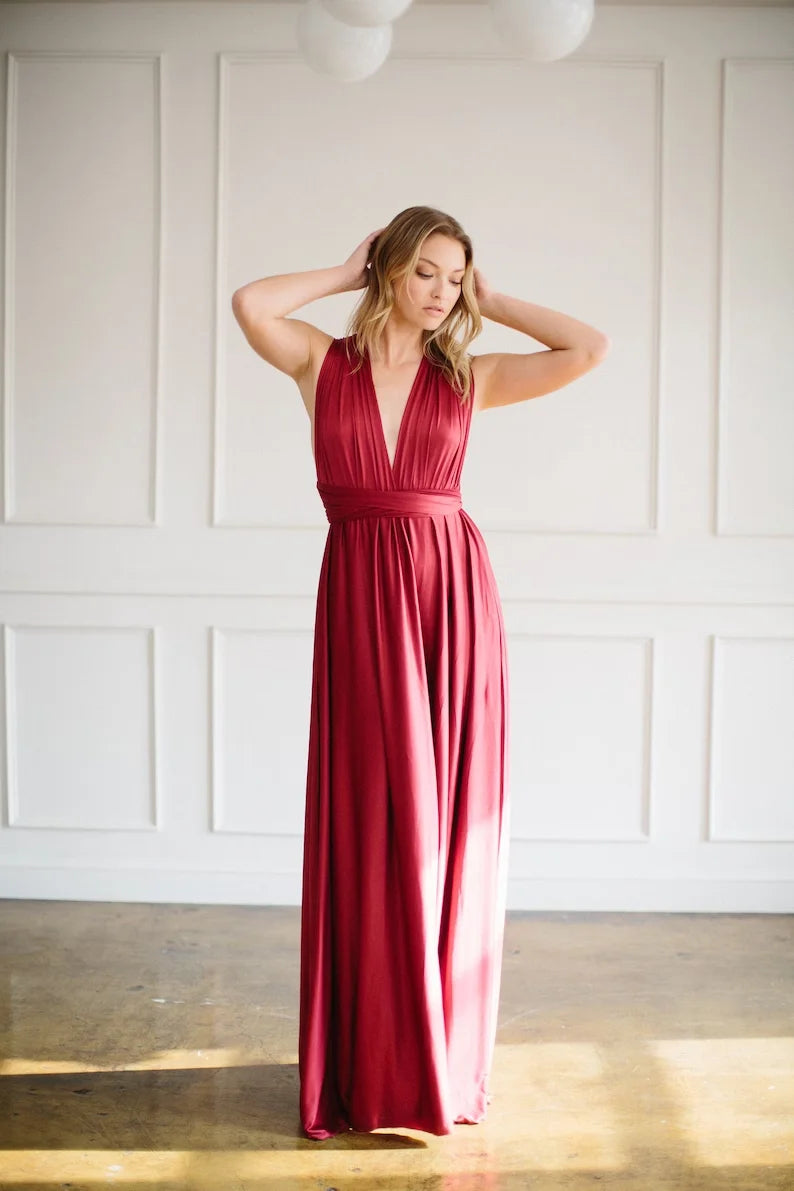 Multiway Maxi Dress Bridesmaid Dress Infinity Cocktail Dress Floor Length Bridesmaid Dress Maxi Dress for Bridesmaid Gifts