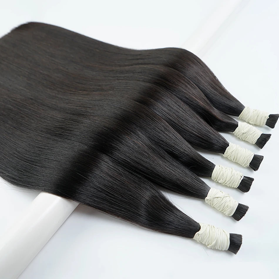 Human Hair Bulk No Weft Virgin Remy Hair Vietnamese Hair Straight Hair Bulk Real Natural Hair No Weft For Braiding Wholesale