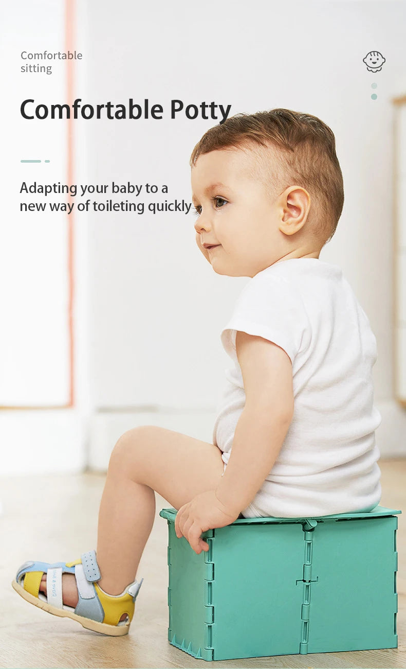 Foldable Travel Potty for Kids Portable Baby Toilet Seat for Outdoor Car Camping Potty Training
