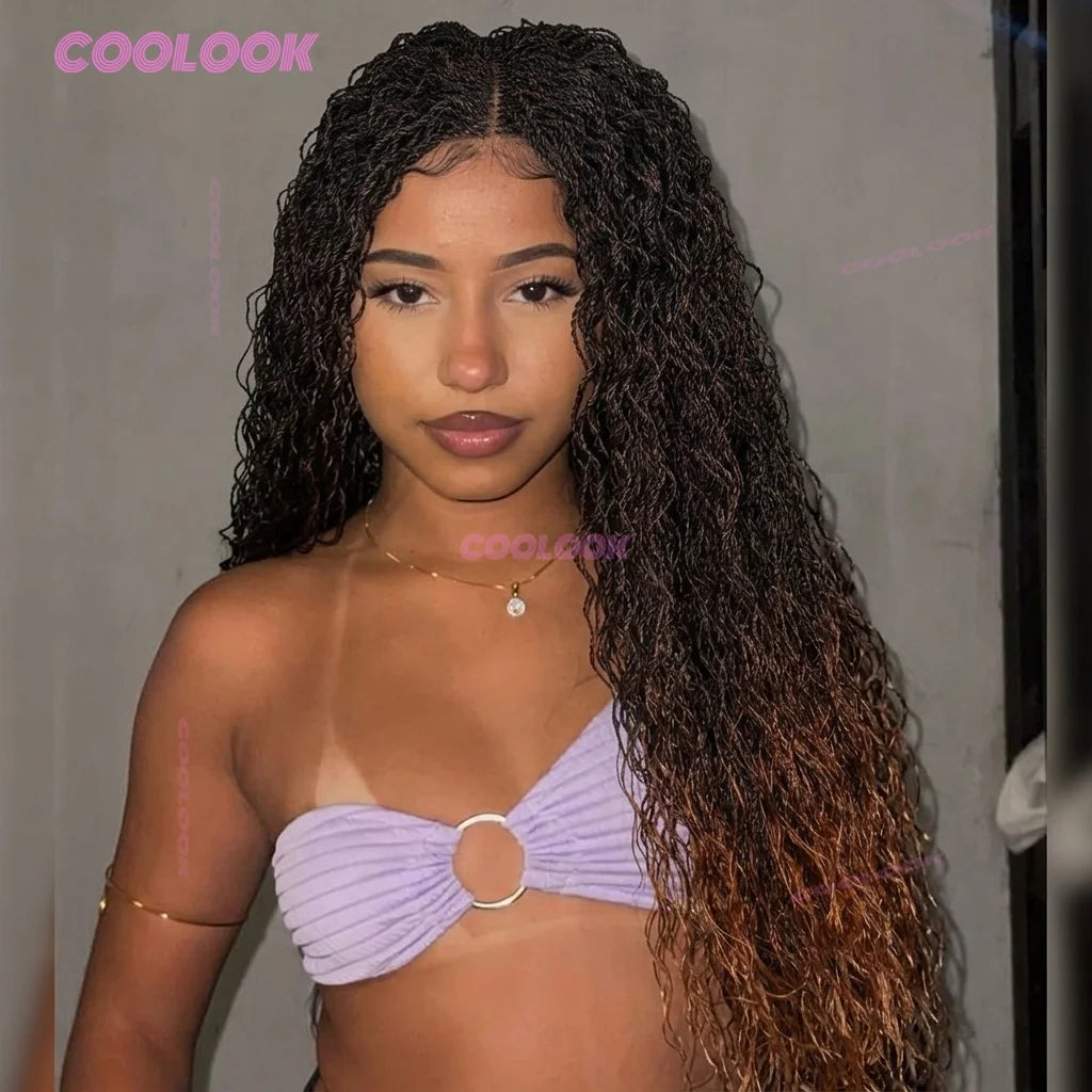 Mini Twist Braided Wig Synthetic Two Strand Twist Wig For Women Natural Looking Protective Hairstyle Lace Front Wig