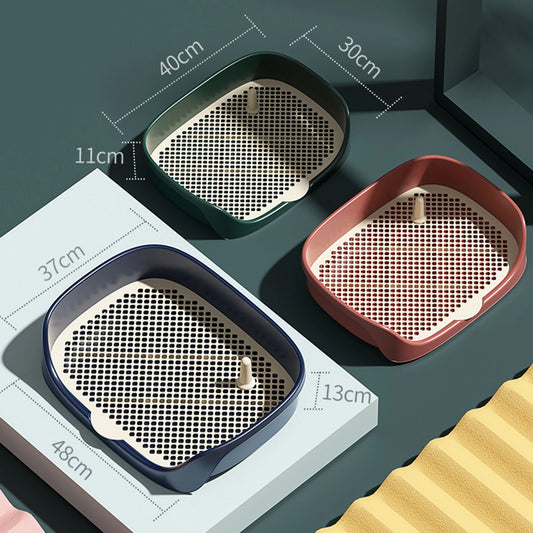 Pet Dog Toilet for Cat Portable Indoor Outdoor with Protection Wall Training Pad Holder Lavatory Basin Litter Box Trainer Corne