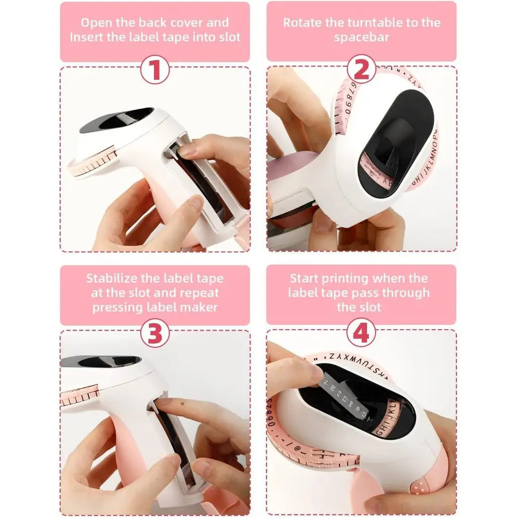 Phomemo E975 Embossing Label Machine with 6 Tapes 3D Portable Embossed Label Printer for Office Home