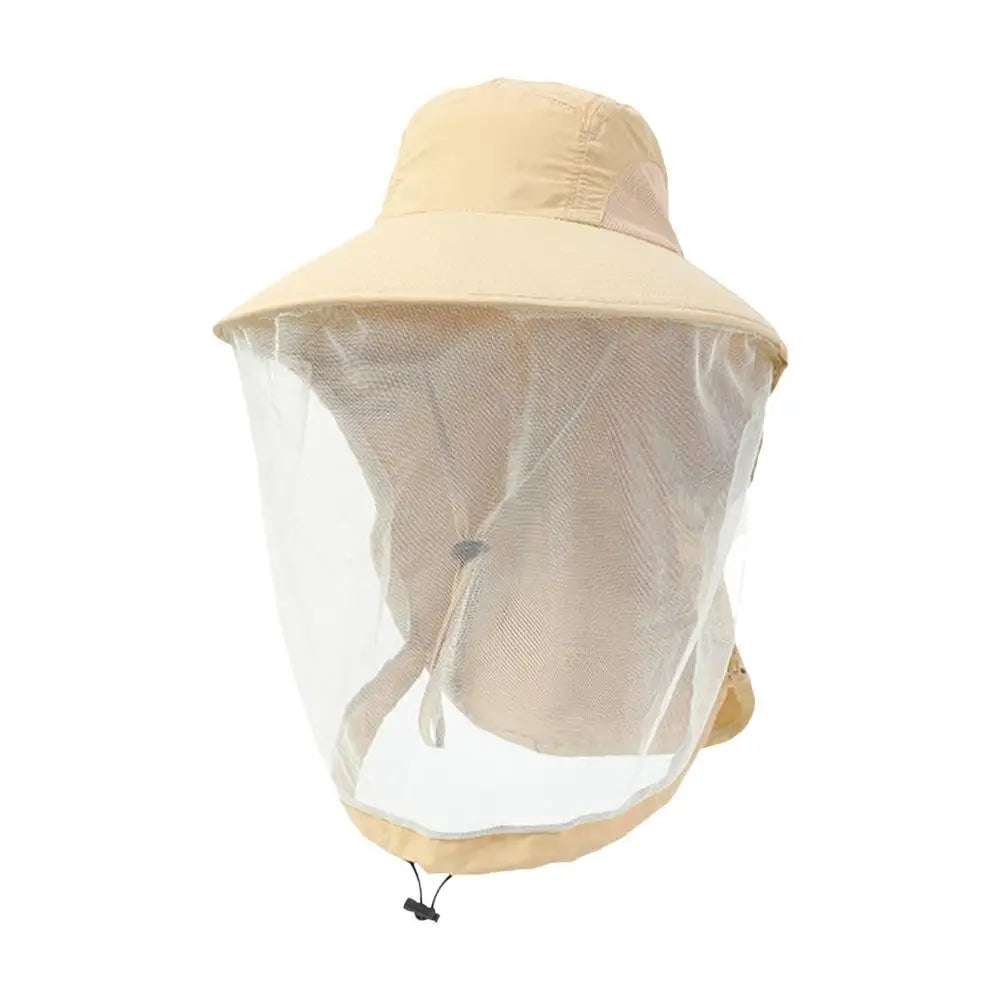 Anti-UV Sports Hat Fishing Insect Protective Cap Breathable Full-Mesh Head Net Hat Camping Hiking Hat Adjustable Unisex Hat