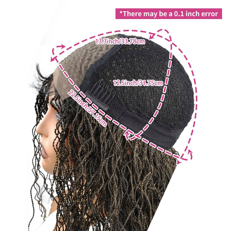 Mini Twist Braided Wig Synthetic Two Strand Twist Wig For Women Natural Looking Protective Hairstyle Lace Front Wig
