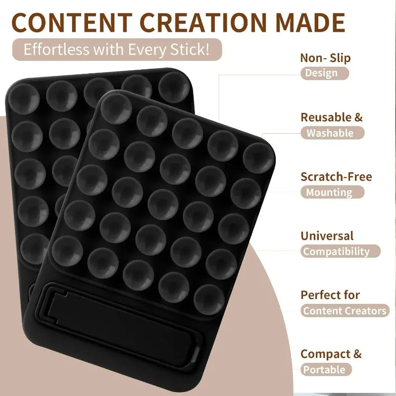 Silicone Suction Cup Phone Holder Waterproof Shower Mirror Wall Mount Sticky Foldable Stand for iPhone Android Accessories