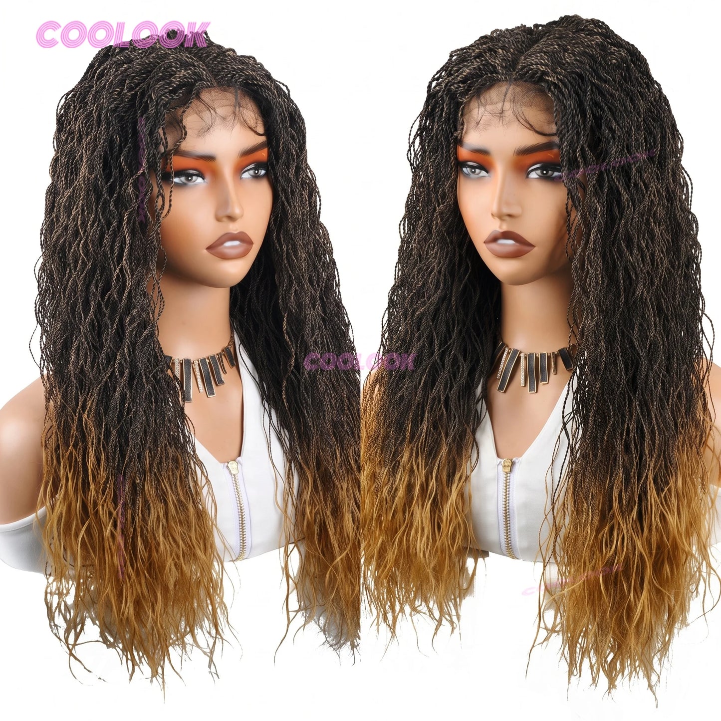 Mini Twist Braided Wig Synthetic Two Strand Twist Wig For Women Natural Looking Protective Hairstyle Lace Front Wig