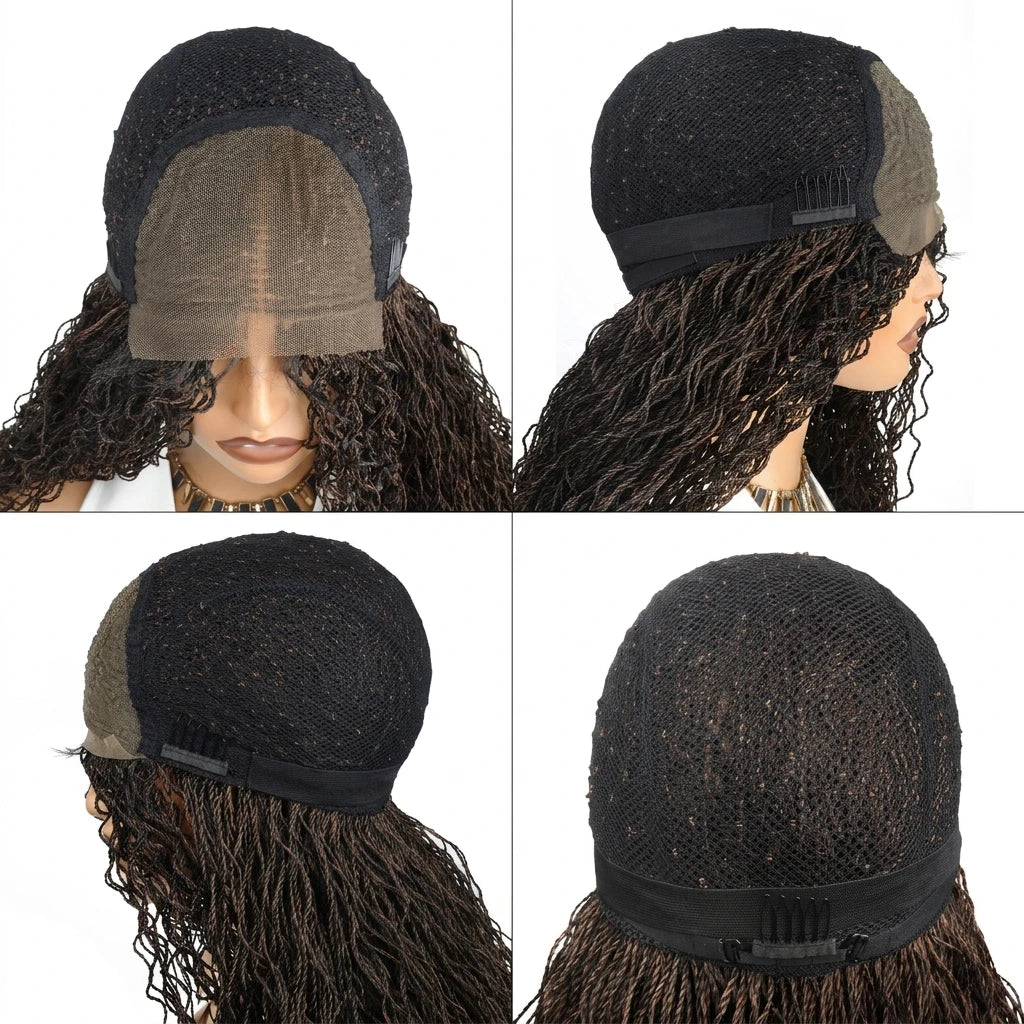Mini Twist Braided Wig Synthetic Two Strand Twist Wig For Women Natural Looking Protective Hairstyle Lace Front Wig