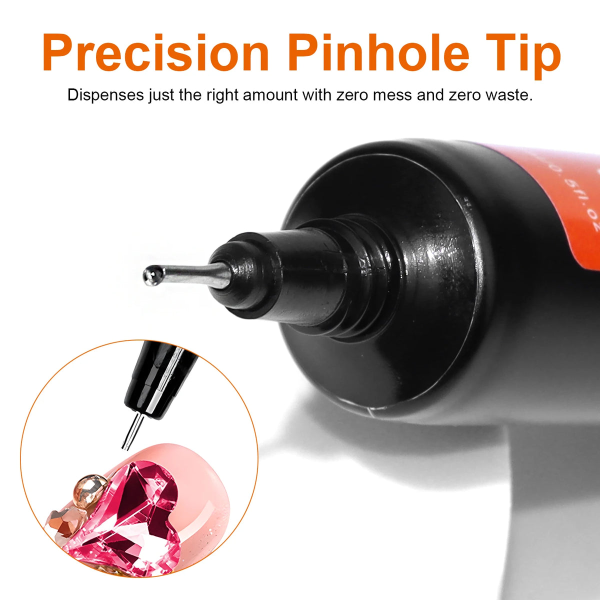 15mL Gel Nail Glue for Rhinestones for Nails Super Adhesive NO Wipe Nail Gem Glue for Nail Crystals Beads Diamonds Sticker 3D
