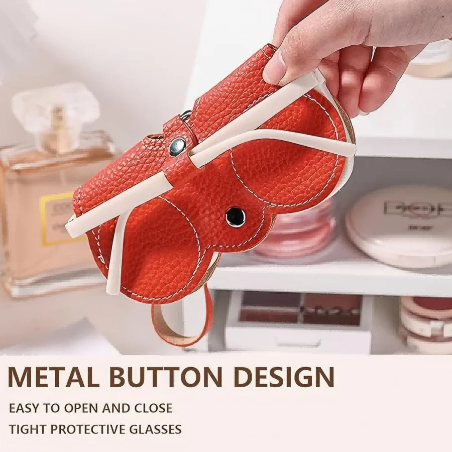 PU Leather Glasses Bag, Portable Sunglasses And Myopia Glasses Storage Bag, Anti-Pressure And Scratch-Resistant, With Anti-Lost Bracelet, Luggage Bags, Travel Bags And Accessories, Travel Storage Bag, Travel Glasses Bag, Perf