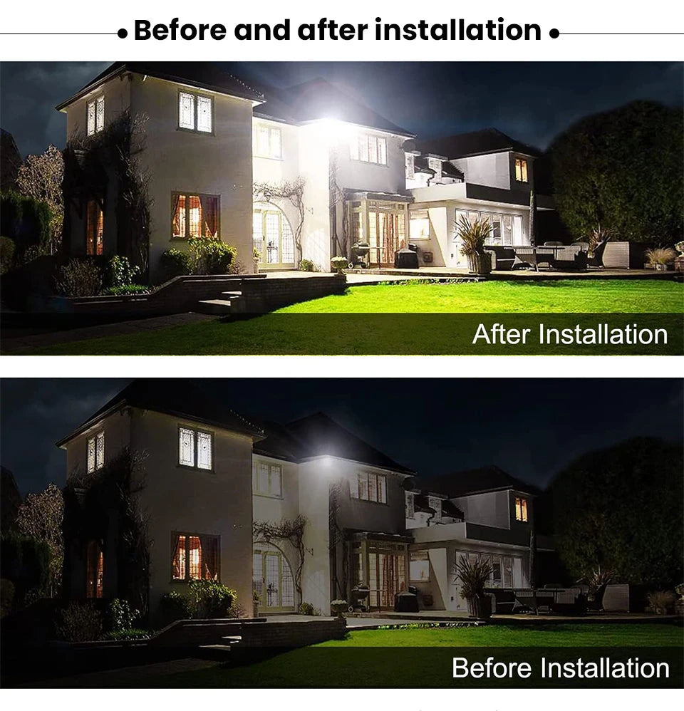 LED Floodlight Spotlight AC220V AC110V Ultra-bright Waterproof Light 10W 20W 30W 50W 100W 150W 200W 300W Garage Factory Lighting