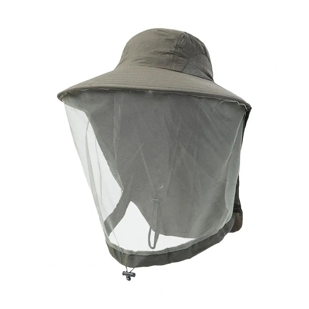 Anti-UV Sports Hat Fishing Insect Protective Cap Breathable Full-Mesh Head Net Hat Camping Hiking Hat Adjustable Unisex Hat
