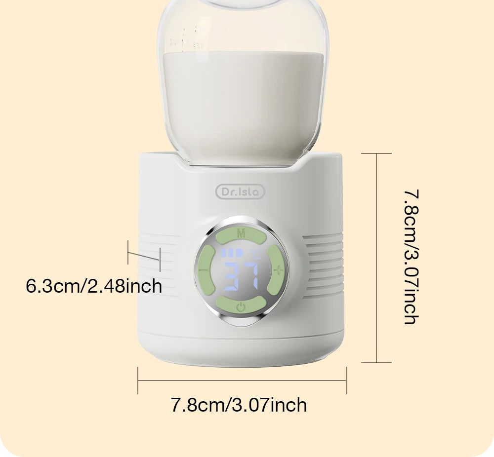 MAMIJOY Portable Baby Bottle Warmer 4 Gears Adjustable LED Display Prevent Dry Burn Tpye-c Interface For Multi-brand Bottles N38