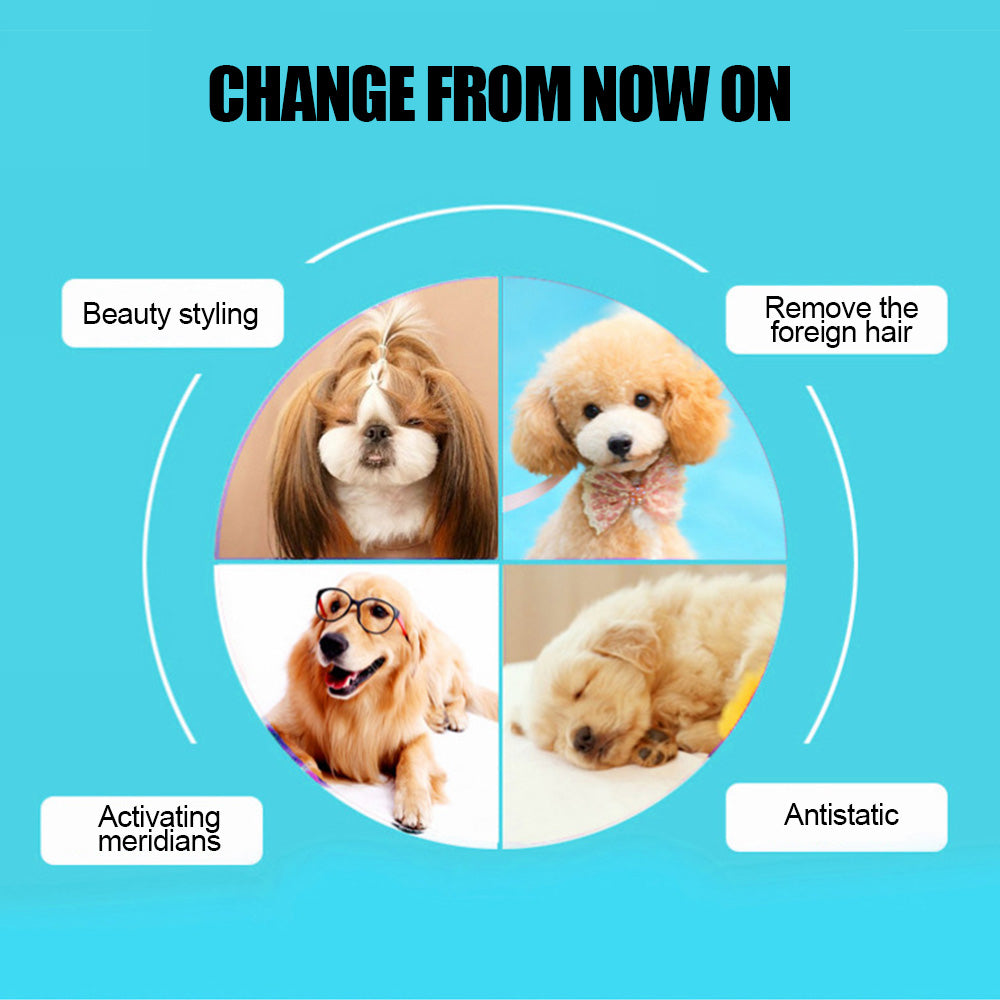 For Cat Dog Hair Remover For Cat Grooming Tool Easy Deshedding Brush For Long Small Hair Dog Pet Hair Comb Double-Sided