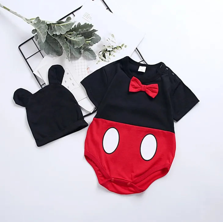 Summer Cartoon Baby Jumpsuits /Baby Cosplay Romper with Hat 3199