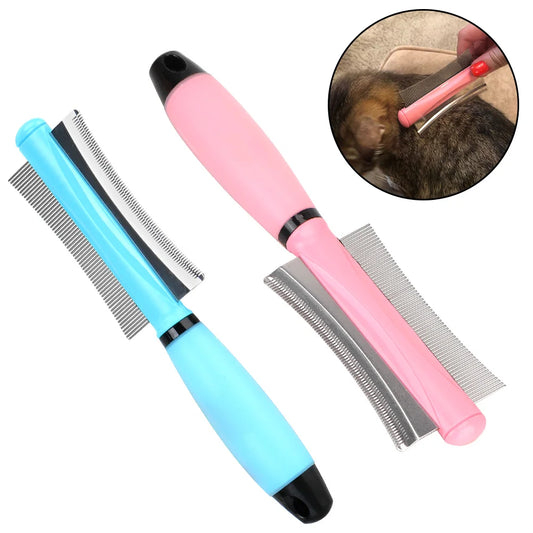 For Cat Grooming Tool Easy Deshedding Brush Pet Hair Comb Double-Sided For Cat Dog Hair Remover For Long Small Hair Dog