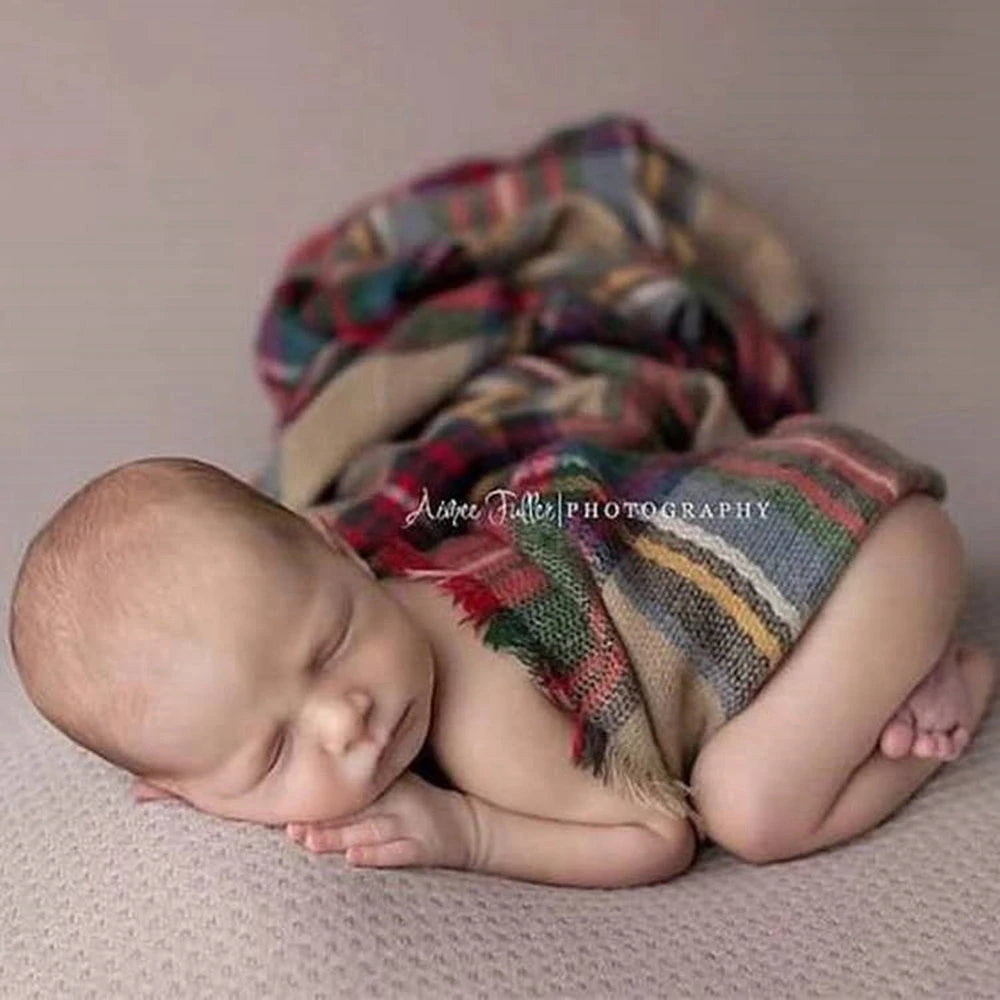 Baby Christmas Hat Reindeer Newborn Photography Props Accessories Wraps Pillow Set For Girls Boy Photo Shoot Studio Decoration