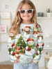2025 Spring and Autumn Girls Korean Edition Loose Round Neck Long Sleeve T-shirt Top