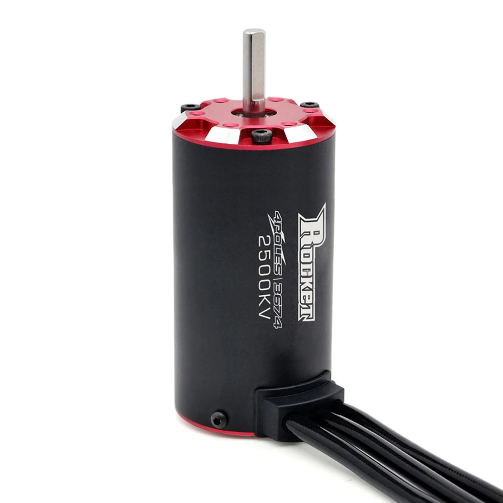 Rocket Motor 3674 Brushless Motor 2500KV 2150KV 2000KV 1650KV 1400KV w/Temp Sensor for 1/8 1/10 RC Car