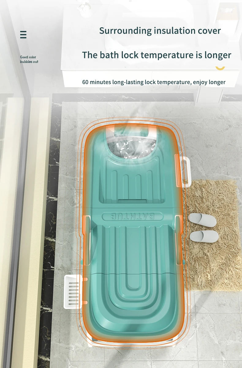 Extra Large Bath Tub Folding Portable Foldable Bathtub Sauna Inflatable Bath Tub for Adults