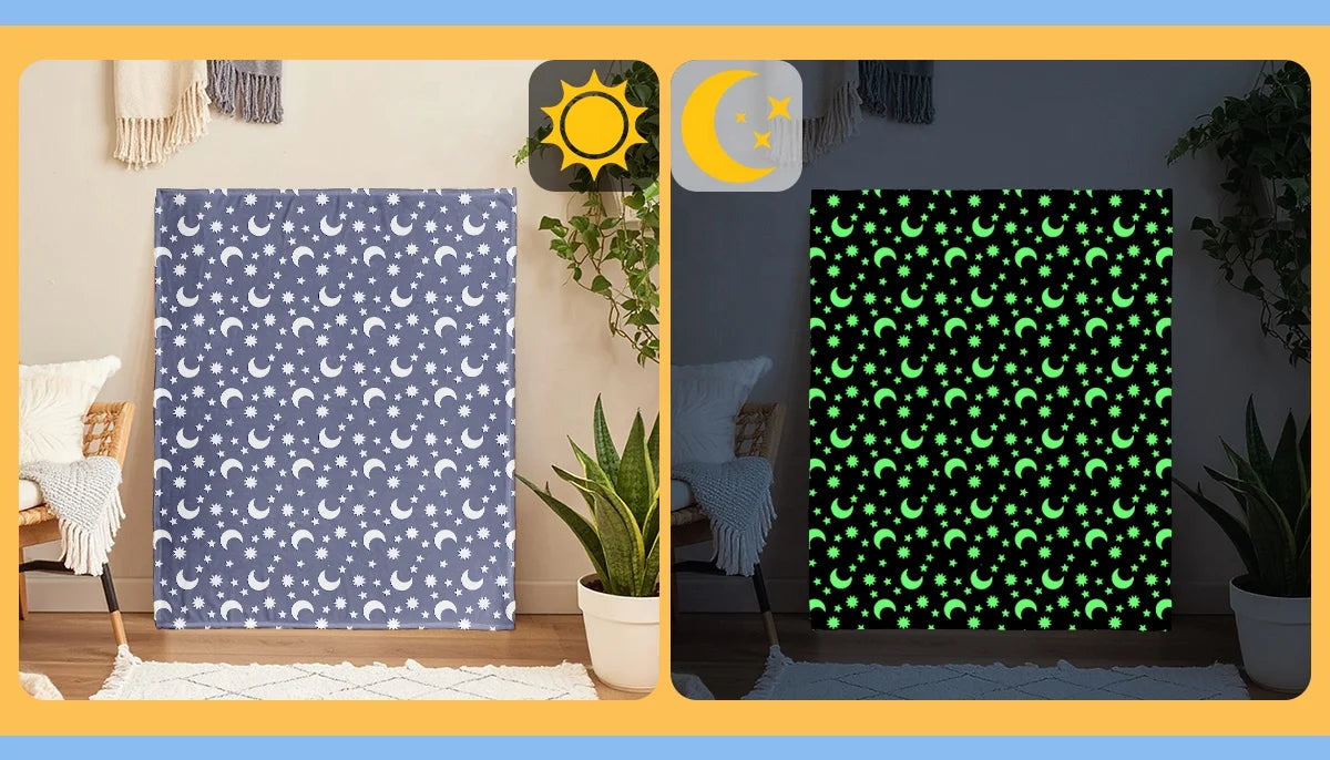 Blanket Glow in the Dark Luminous Star Blanket for Kids