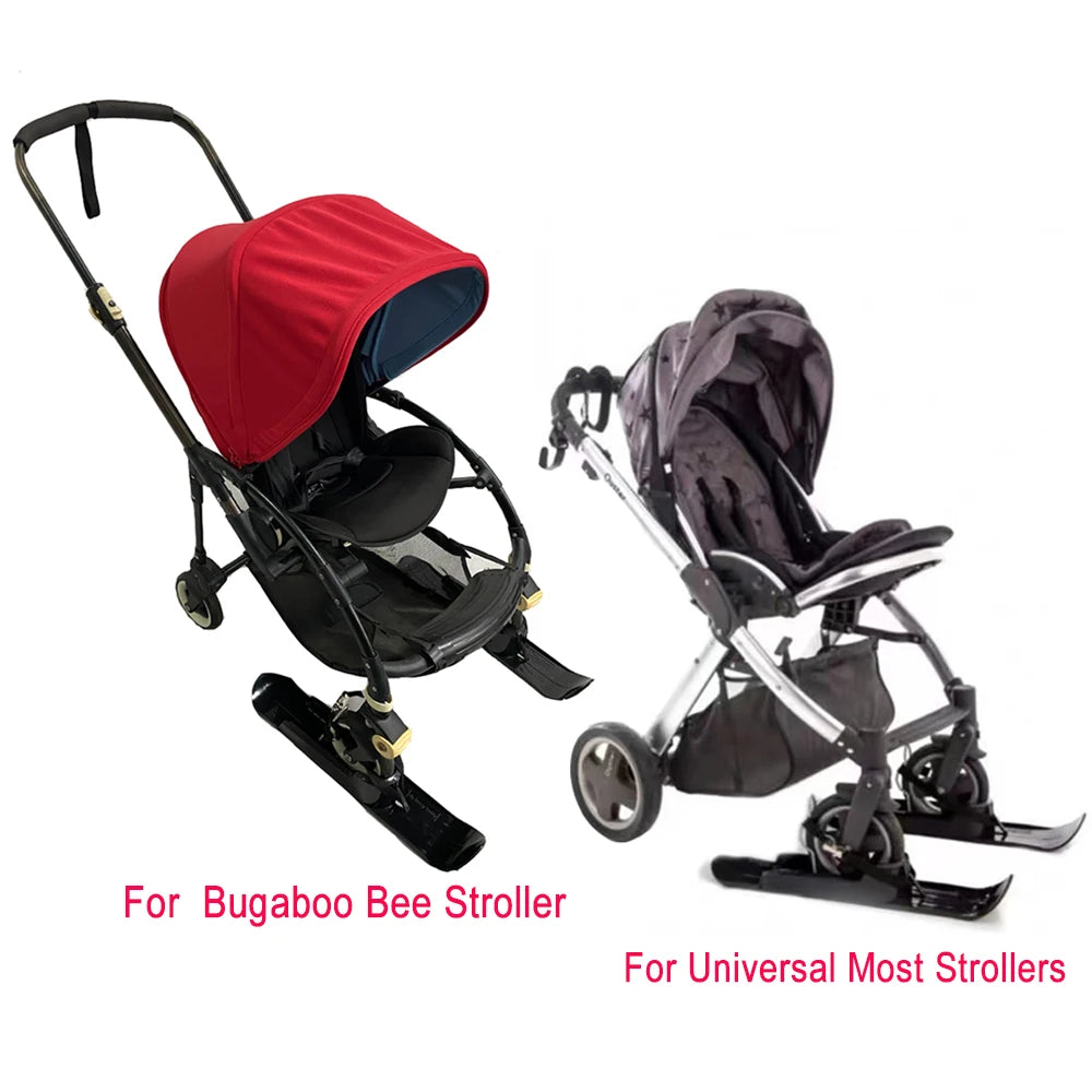 Universal Baby Stroller Accessories Ski Plate Buggy Sled Wheelchair Glider Snow Scooter Pram Skiing Board for YOYO CYBEX BEE 5