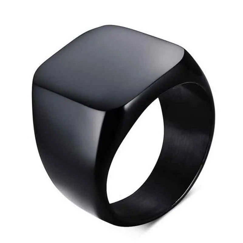 2025 Fashion Jewelry Square Rings for Men Accessories Anniversary Wedding Party Gift Trendy Geometric Men Rings