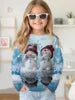 2025 Spring and Autumn Girls Korean Edition Loose Round Neck Long Sleeve T-shirt Top