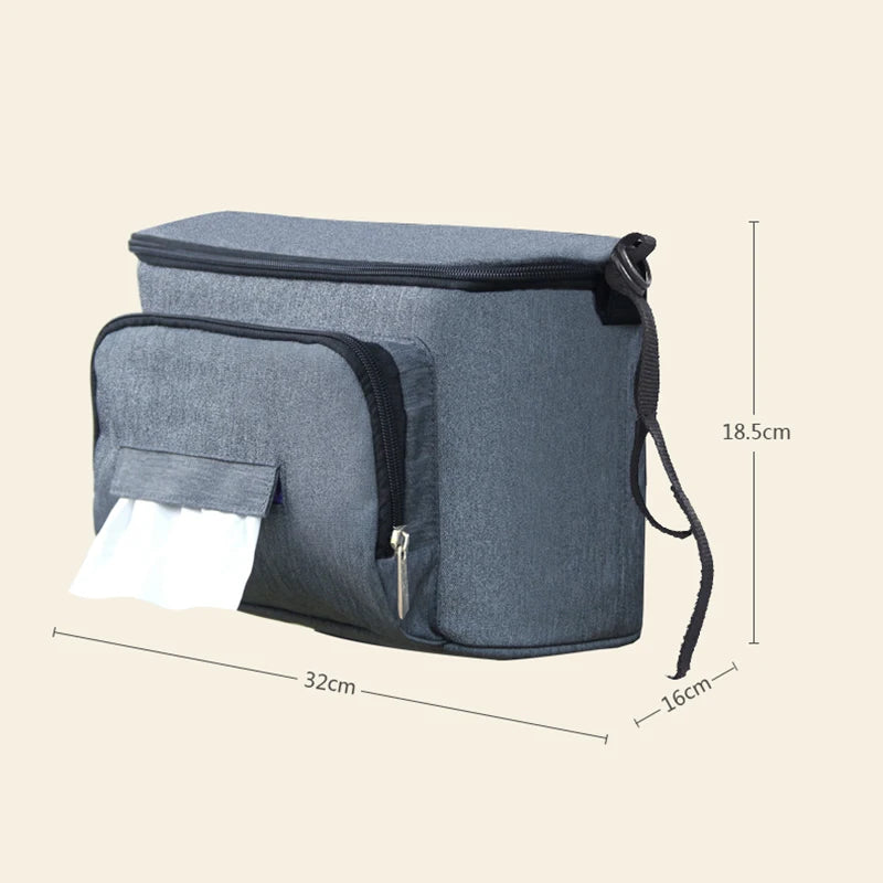 Baby Stroller Organizer Cup Holder Stroller Bag Baby Car Bag Trolley Bag Large Capacity Travel Baby Stroller Accessories