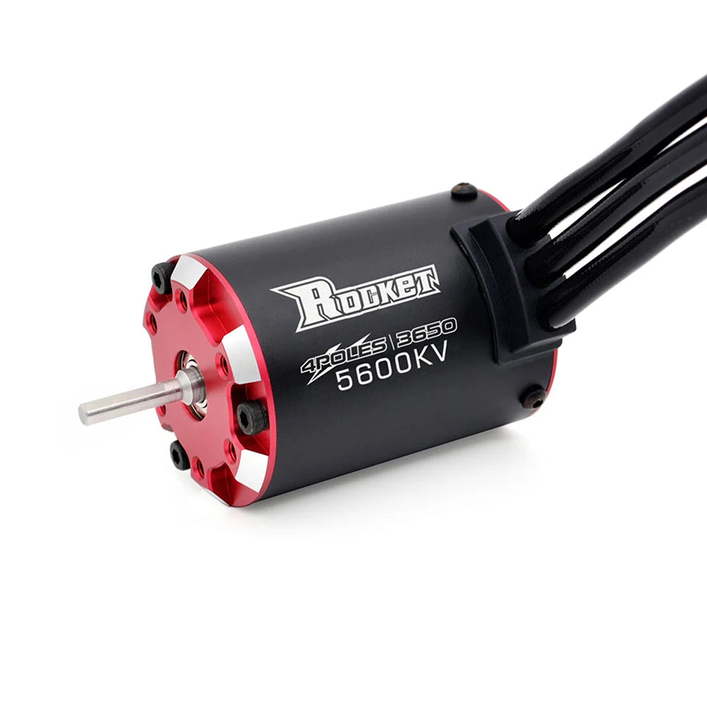 RC Motor Rocket 3650 Brushless Motor 5600KV 4700KV 4350KV 3250KV w/Temp Sensor for 1/8 1/10 RC Car